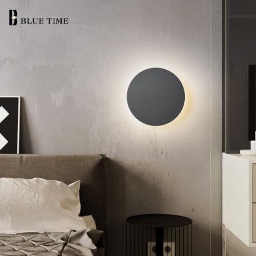 Modern Led Wall Light Black&White Sconce Wall Lamp for Living room Bedroom Dining room Kitchen 110V 220V Wall Led Lights Round