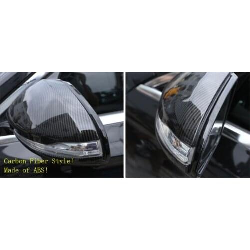 Yimaautotrims Accessories For Mercedes Benz C CLASS / GLC 2016 - 2018 Rearview Mirror Shell Cover Trim / ABS Carbon Fiber Style