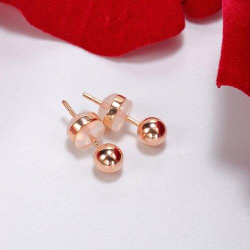 925 Sterling Silver Jewelry Simple Round 5mm Ball Bead Womens Girls Wedding Bridal Stud Earrings Mothers Birthday Gifts