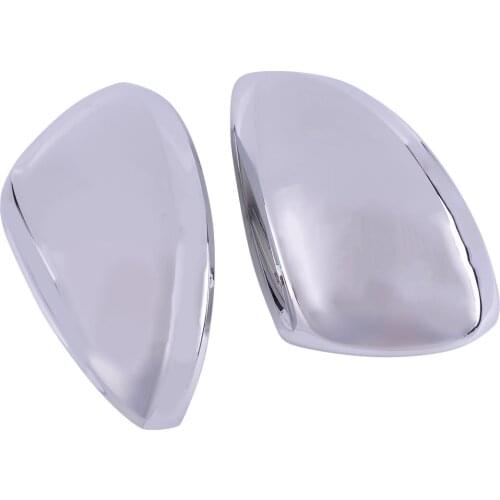 2pcs Silver ABS Exterior Side Door Rearview Mirror Trim Cover Cap Fit For Volkswagen Tiguan 2018-2019