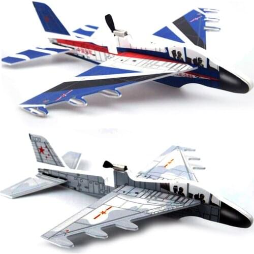 2020 DIY Biplane Glider Foam Powered Flying Plane Rechargeable Electric Aircraft Model Science Educational Toys For Children
