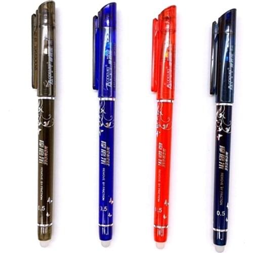 4 Colors For Choose Kawaii Erasable Pen 0.5mm Writing Drawing Gel Ink Pen School Office Supplies Stationery Student Pen Gift