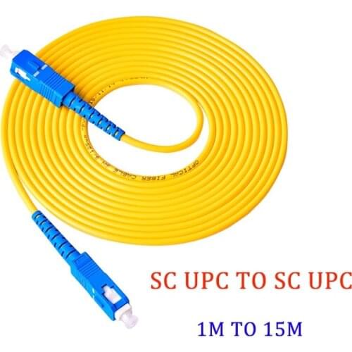 50 Pcs SC UPC to SC UPC Simplex 3.0mm PVC Single Mode Fiber Patch Cable 1M 2M 3M fibra optica jumper