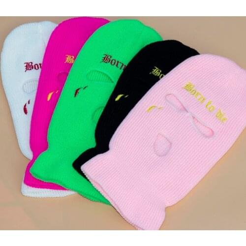 Limited Embroidery Army Tactical Mask 3 Hole Full Face Mask Ski Mask Winter Hat Balaclava Cycling Mask