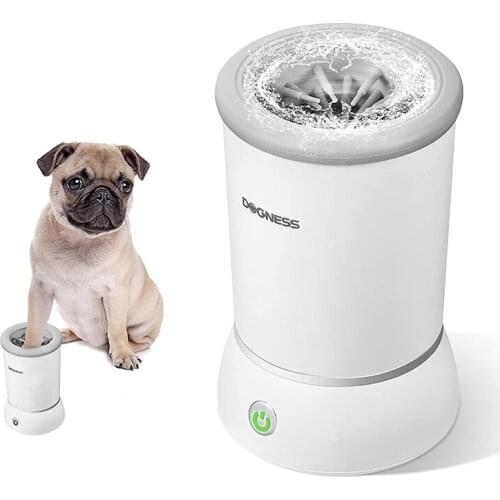 Automatic Dog Paw Cleaner Pet Paw Washer Cup USB Charging Detachable Pet Grooming Brush with Soft Silicone Bristle for Cat Dogs