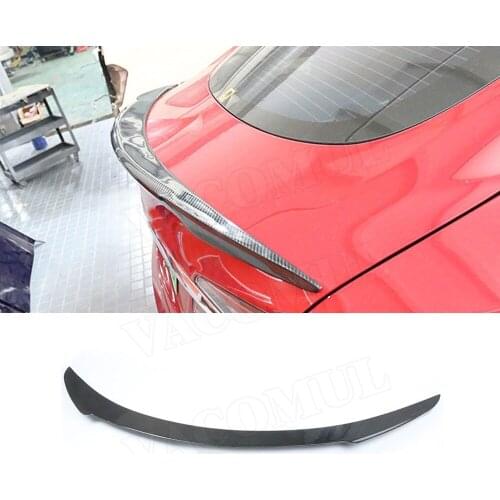 Carbon Fiber Rear Spoiler Boot Duck Wings for Tesla Model S Sedan 60 70 75 85 90 D P85D P90D P100D 2012 - 2019 Car Styling