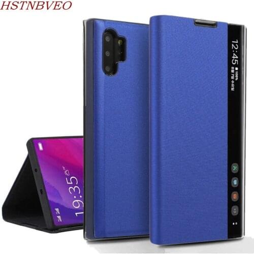 Smart Sleep Awake Flip Cover For Samsung Galaxy Note 10 Plus S8 S9 S10 Plus S7 A30 A50 A70 A80 M10 Window View Flip Leather Case