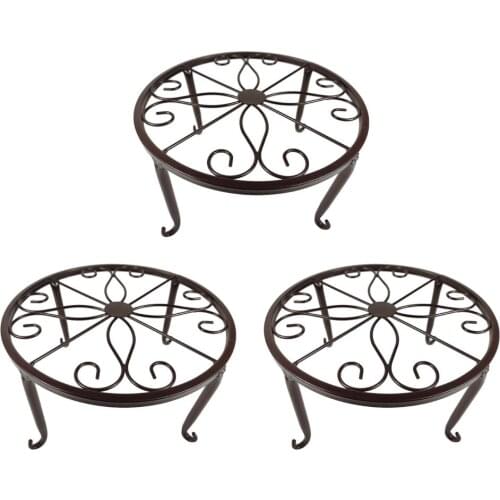 Planter Holder Iron Floor-standing Living Room Heavy Duty Corner Balcony And Bedroom Strong 3pcs Durable Flower Pot Stand