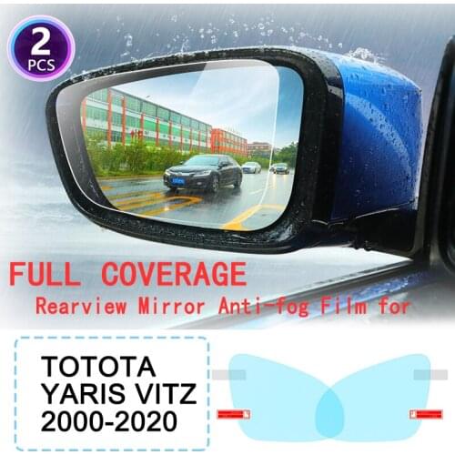 DK Full Cover Anti Fog Rainproof Film Rearview Mirrors for Toyota Yaris Vitz 2000~2019 XP10 XP90 XP130 10 90 130 Car Stickers
