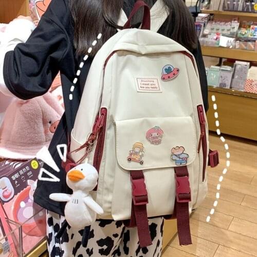 Travel Women Book Backpack Waterproof Nylon Cute School Bag Girl Kawaii Student Backpack Laptop Female Fashion Bag For Ladies 50
