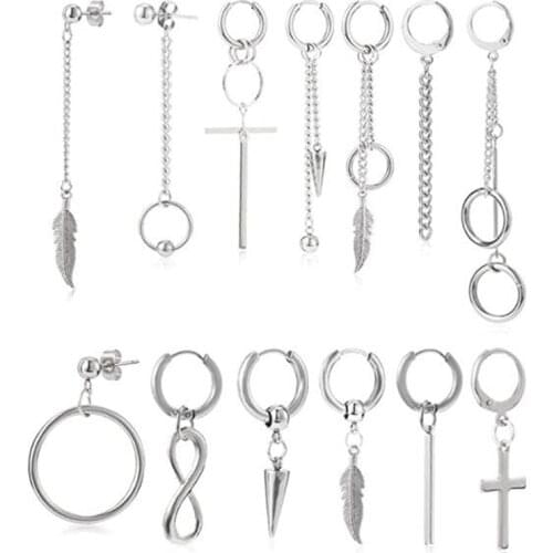 KPOP Bangtan Boys Album V Cross Stud Earrings K-pop Jewelry Accessories For Mens And Womens Earring set