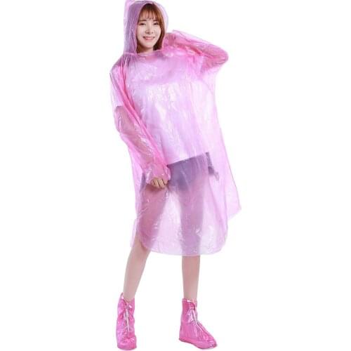Adults Disposable Raincoat Men Women Outdoors Waterproof Transparent Lightweight Emergency Poncho
