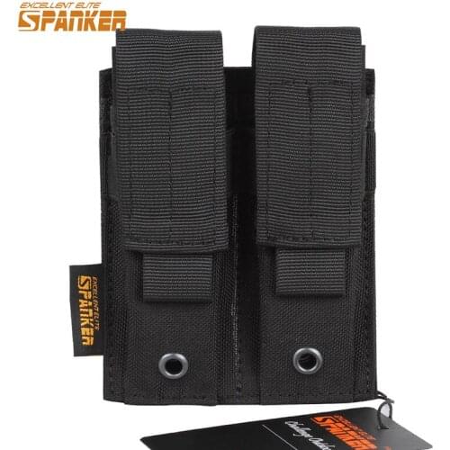 EXCELLENT ELITE SPANKER Tactical Double Pistol Mag Pouch Flashlight Set Holster