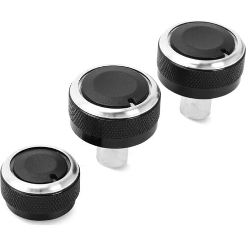 Per Set Aluminum Alloy 3pcs Car Styling Air Conditioning Knob AC Knob Heat Control Switch Button Knob For Ford Focus