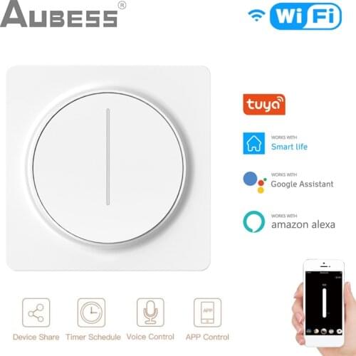 Tuya Smart Wifi Dimmer Light Switch EU Touch Dimming Panel Wall Switch No Hub Required Works with Alexa Google Home Smart Life