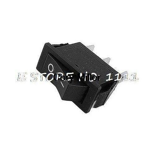 AC 250V 15A 3 Pin Solder Lug SPDT ON/ON 2 Position Rocker Switch Black Button