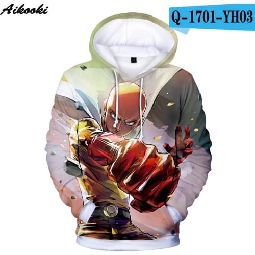 Hip Hop Popular Anime ONE PUNCH-MAN 3D Hoodies Sweatshirts Men/Women Casual Hoodie Long Sleeve Funny Pullovers Tops