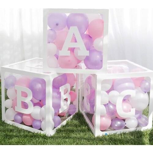 Transparent Box Balloons Wedding Decoration Letter Birthday Party Gift Birthday Party Letter Gift Box Transparent Balloon Box