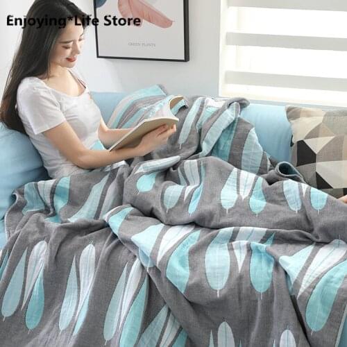 Six-layer Gauze Towel Quilt Cotton Single Double Towel Blanket Summer Air Conditioning Quilt Nap Bedroom Blanket Summer Quilt