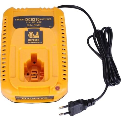EU Plug For Dewalt Battery Charger DC9310 7.2V-18V Nicad & Nimh Battery DW9057 DC9071 DC9091 DC9096 Batteia Charger