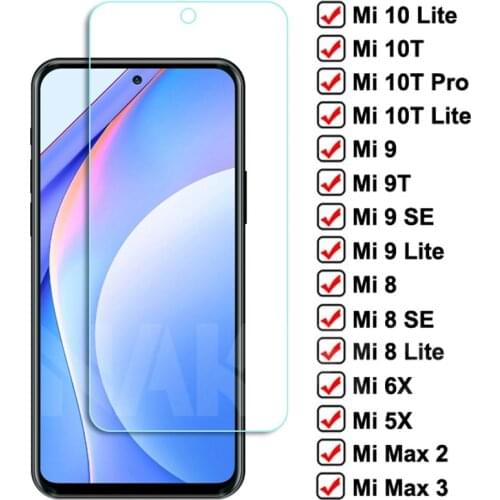 9D Tempered Glass For Xiaomi Mi 10T 9 8 10 Lite 9T Pro Screen Protector Xiaomi Mi 9 8 SE A3 A2 Lite 6X 5X Max 2 3 Glass Film