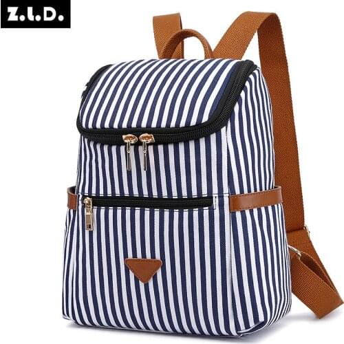 Z.L.D.2019 Brand New Denim Canvas Women Backpack student School Bags Teenagers Girls Backpack Female Backpack Mochilas Feminina