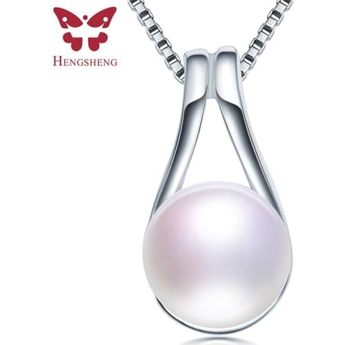 2021 Fine 100% natural pearl pendant necklace water drop necklace, 925 Sterling Silver Pendants for women fashion jewelry
