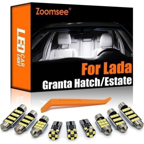 Zoomsee Interior LED For Lada Granta Hatchback Estate 2018+ Canbus Vehicle Bulb Indoor Dome Map Reading Trunk Light Car Lamp Kit