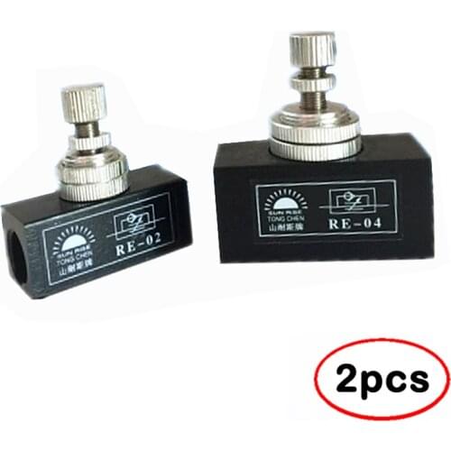 1Pair 1/8" 1/4" 3/8" 1/2" inch BSPT Pneumatic Air Flow Speed Control Valve RE-01 RE-02 RE-03 RE-04 Throttle Valve RE 01 02 03 04
