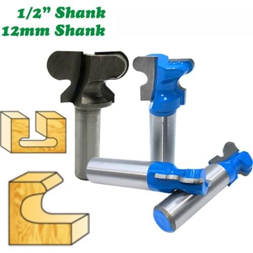 1PC 1/2" 12.7MM 12MM Shank Milling Cutter Wood Carving Double Finger Router Bits for Woodworking Industrial Grade Milling Cutter