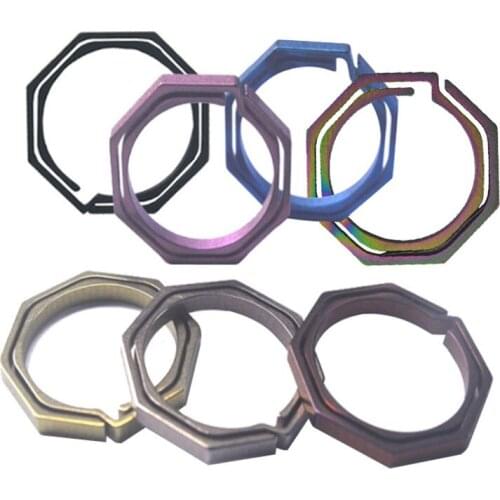 1Pc EDC Outdoor Camping Equipment Tourism Titanium Alloy TC4 Keychain High Quality Portable Tools