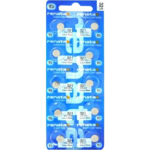 10pcs/pack renata Silver Oxide Watch 321 SR616SW 616 1.55V 100% 321 renata 616 battery