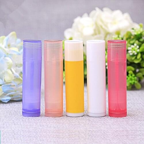300x5ml 5g DIY Empty Colorful transparent lip balm lipstick tube bottle Mouth Lip Balm Stick Sample Cosmetic Container Packaging