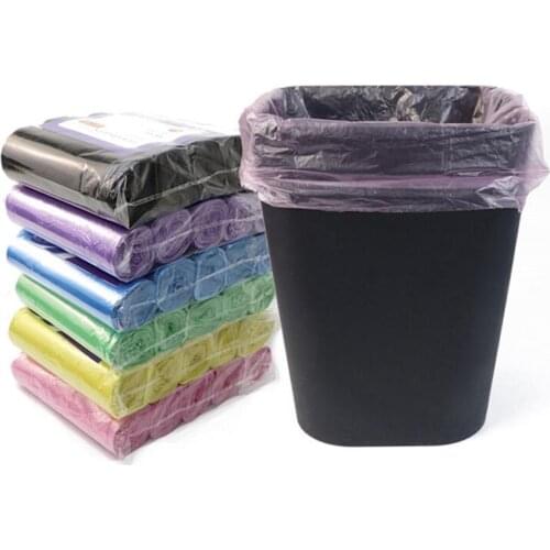 45# Portable 5 Rolls Disposable Rubbish Bin Liner Plastic Garbage Bag Roll Cover Home Waste Trash Storage Garbage Bags