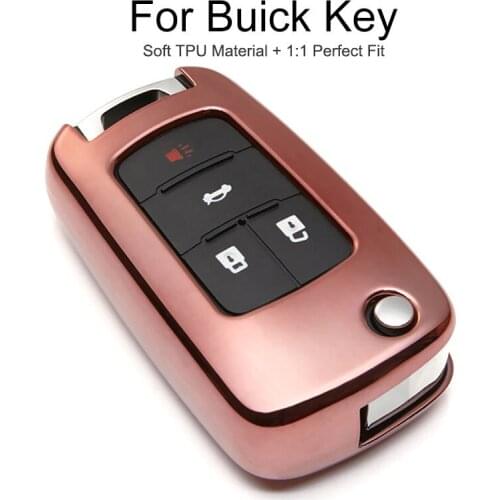 6 Colors TPU Car Remote Key Cover Case For Buick Encore Lacrosse Regal Gs Excelle xt 2018 2019 Key Chain Ring Shell Styling