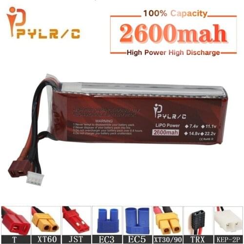 High Rate 7.4v 2600mAh Lipo Battery For RC Helicopter Parts 2s Lithium battery 7.4v 35C RC Cars Airplanes Drones Battery T/XT60