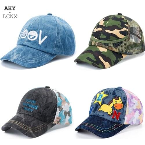 2019 New Baby Hat Baseball Cap Children Girl Boy Sun Hat Denim Cotton Sun Visor Summer Autumn Outdoor Adjustable Mesh Hat