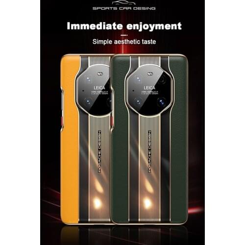 Electroplated Carbon Fiber PU Luxury Phone Case For Porsche Huawei Mate 30 40 Pro Protection Cover For Huawei Mate 30 40 Pro