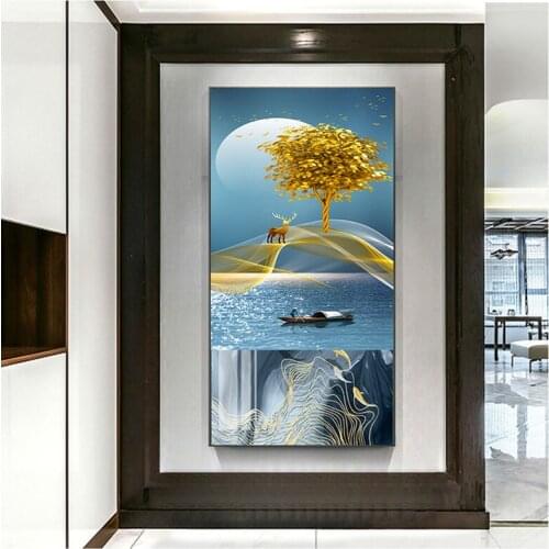 Money Tree Under The Moonlight 5D Diy Diamond Painting Mosaic Picture Of Rhinestones Diamond Embroidery Room DecorationsZP-4215