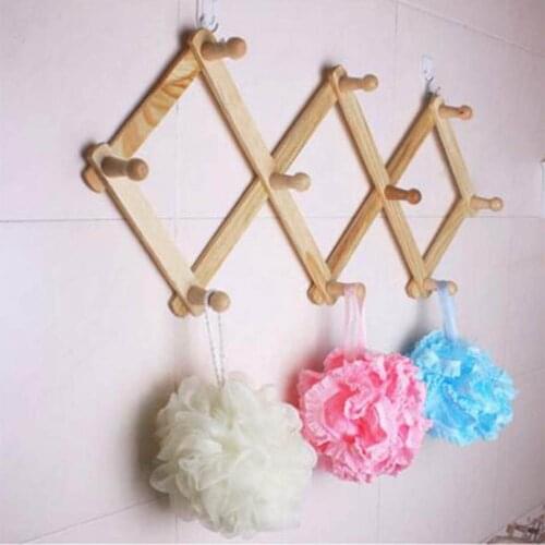 Wooden Wall Hanger Bamboo Coat Rack Simple Style Bedroom Furniture Living Room Coat Hanger Wall Hook Clothes Hanging Hooks