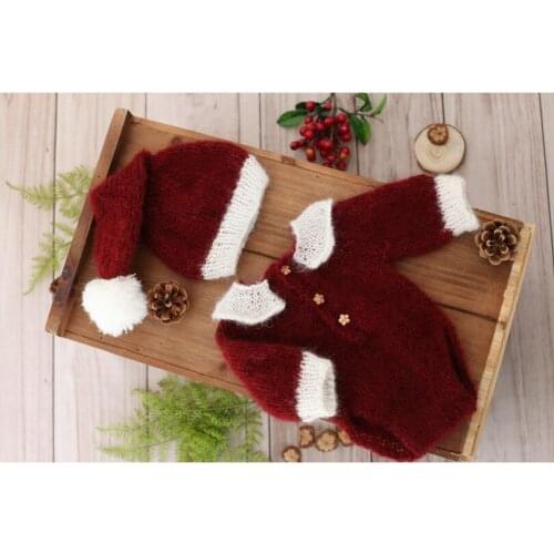 Newborn Mohair Long Sleeve Romper Overall Knit Baby Mohair Bodysuit Newborn Photography Props Baby Pant Outfit Overall