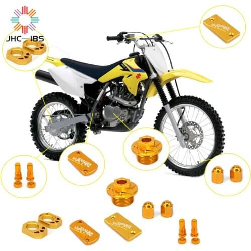 For SUZUKI RMZ250 2007-2019 RMZ450 2005-2019 RMX450Z 2010-2017 Motorcycle CNC Axle Block Brake Clutch Fluid Reservoir Cover Set