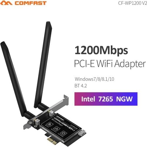 Comfast CF-WP1200-M 1200Mbps Gigabit Dual Band 802.11AC 5Ghz Wireless Wlan Wi-Fi Card Adapter Bluetooth 4.2 for Windows 7 8 10