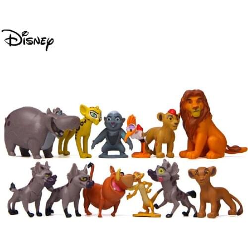 Disney Movie The Lion King Simba Nala Pumbaa Timon Zazu Anime Forest Guard Action Figures Dolls Model Toys Gift Micro Landscape