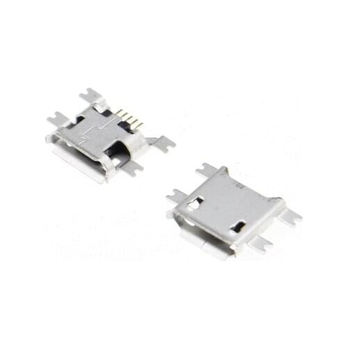 10PCS MICRO USB FEMALE SOCKET CONNECTOR MK/5P 5PIN 4 FEET SMD Heavy plate Widely Used In Tablet Phone PDA Charging