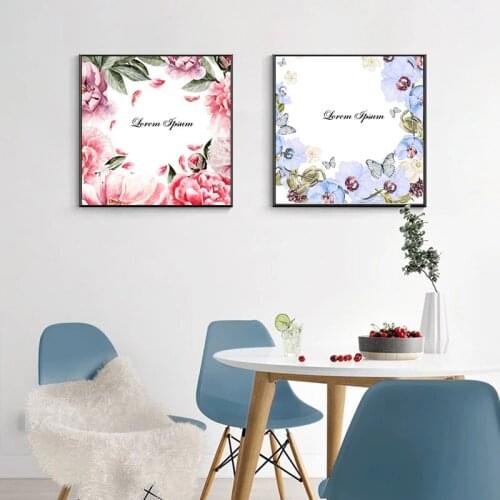 Canvas Painting Flower Plant Green Leaves Art Print Poster Picture Wall Art Modern Minimalist Bedroom Living Room Decoration