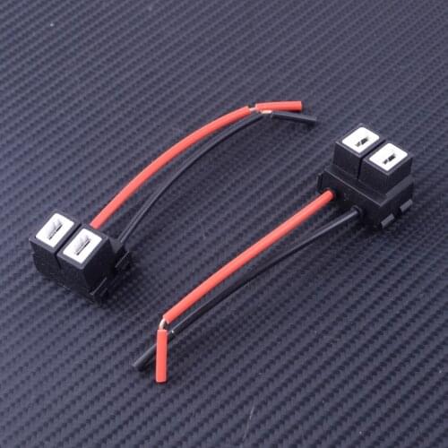 DWCX 2pcs H7 Headlight Fog Light Ceramic Wiring Harness With Pre-wired Sockets Bulb Holder Adapter Connector Accessories