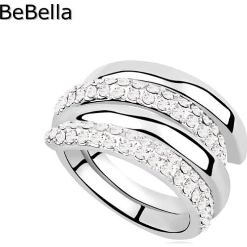 BeBella crystals ring made with Czech crystal for girls Christmas gift