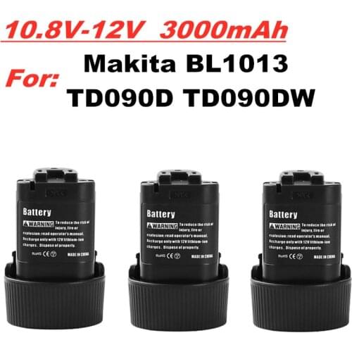 For Makita 10.8V-12V 3000mAh Li-ion Battery For Makita BL1013 BL1014 BL 1013 BL 1014 LCT203W 194550-6 194551-4 195332-9 DF030D