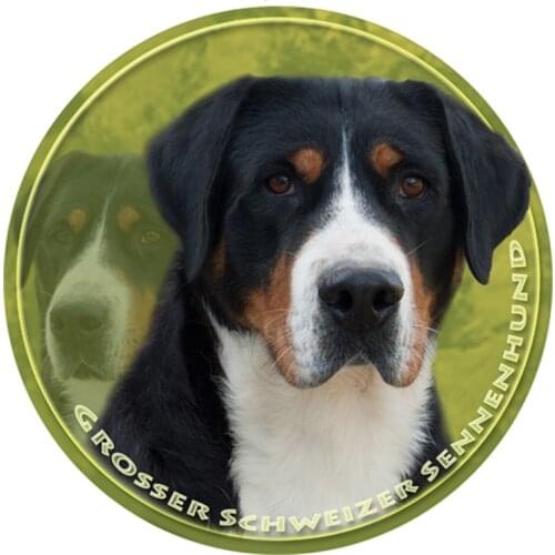 S40378# Various Sizes PVC Decal Grosser Schweizer Sennenhund Car Sticker For Bumper Rear Window Laptop Refrigerator Toilet